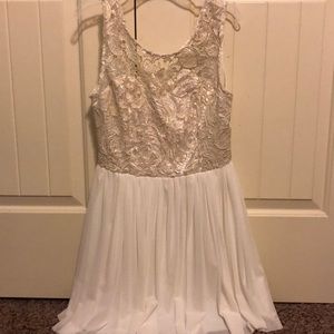 Dress white and gold